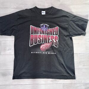 Detroit Red Wings Vintage Unfinished Business T Shirt Pro Player XXL USA